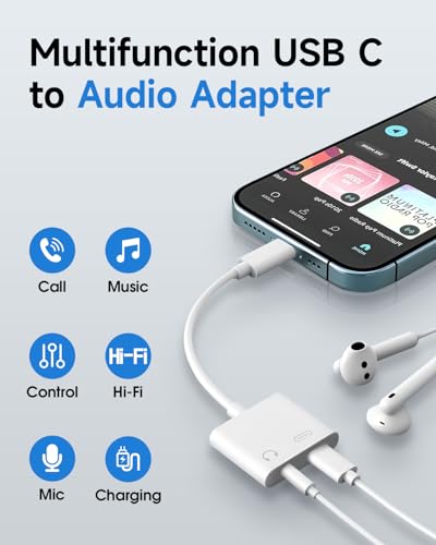Criello USB C to 3.5mm Headphone and Charger Adapter - color: White, size: 100 Pack