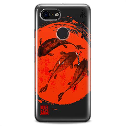 TPU Case Compatible for Google Pixel 9 8 Pro 7a 6a 5a XL 4a 5G 2 XL 3 XL 3a Koi Fish Flexible Silicone River Clear Soft Lake Japan Design Red Cute Circle Slim fit Man Print Boy Traditional - color: Japan Fishes