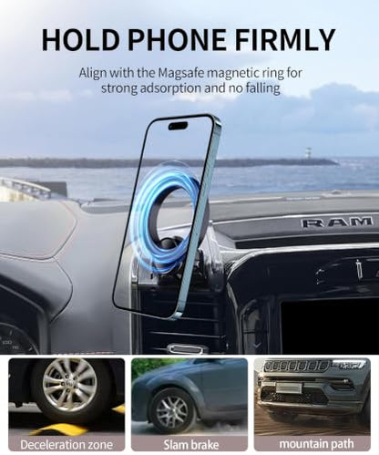 Car Phone Holder for Dodge Ram 1500/Ram 2500/Ram 3500 2019-2026, 12" Screen - size: for 2019-2026 RAM 1500 2500 3500 (12/14.4-inch)