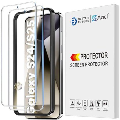 AACL Screen Protector 2 Pack for Samsung Galaxy S25 S24 Glass - size: Galaxy S25/S24