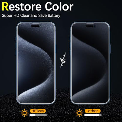 2 Pack 360 Degree Privacy Screen Protector for iPhone 15 Pro - color: Black-iPhone iPhone 15 Pro
