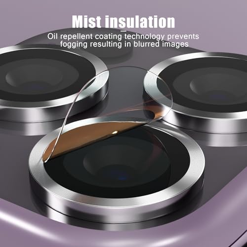 Camera Lens Protector Compatible with iPhone 11/iPhone 12/iPhone 12 Mini,Scratch Resistant,HD Clear Tempered Glass Camera Lens Protection Cover,Case Friendly Easy to Install - Silver - color: Silver, size: iPhone 11/iPhone 12/iPhone 12 Mini