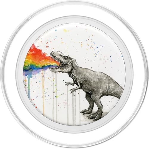 Watercolor Colorful T-Rex Dino Dinosaur Pop Mount Socket PopSockets PopGrip for MagSafe - style: Magnetic PopGrip
