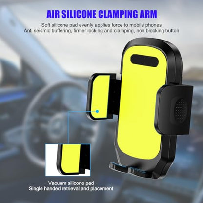 Gooseneck Phone Mount for Dash, Vent or Windshield, Yellow