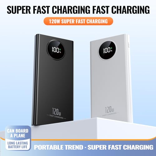 Portable C harger PowerBank, PD 20W Fast Charging, 20000mAh Power Bank with LCD display, 3 Outputs USB C Power Bank Fast Charging , For iPhone 17/16/15/14/13 Pro Samsung Google iPad Tablet (White) - color: White