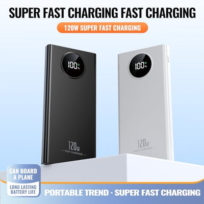 Portable C harger PowerBank, PD 20W Fast Charging, 20000mAh Power Bank with LCD display, 3 Outputs USB C Power Bank Fast Charging , For iPhone 17/16/15/14/13 Pro Samsung Google iPad Tablet (White) - color: White