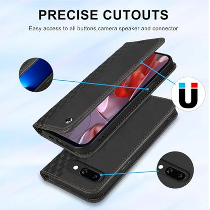 Wallet Case for Google Pixel 9A 2025 6.3 Inch - PU Leather Flip Cover with Card Holder Slots, Strong Magnetic Folio Kickstand Phone Case, Black - color: Black, size: google pixel 9a 6.3"