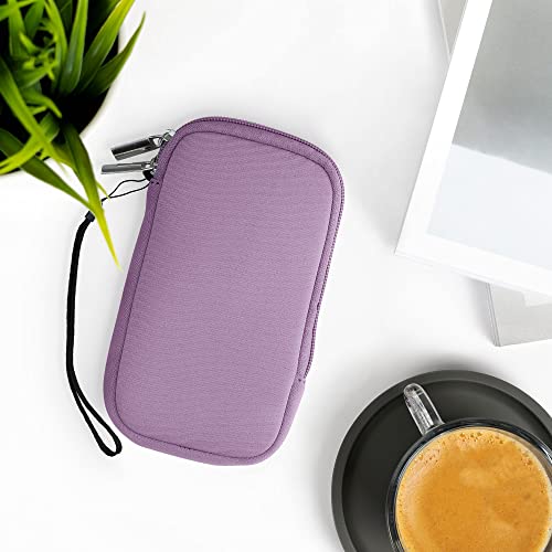 kwmobile Universal Phone Pouch Size L - 6.5" - Neoprene Smartphone Pouch with Zip - Water-Repellent Mobile Phone Case - Sleeve in Lavender - color: lavender, size: L - 6.5"