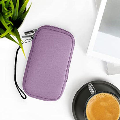 kwmobile Universal Phone Pouch Size L - 6.5" - Neoprene Smartphone Pouch with Zip - Water-Repellent Mobile Phone Case - Sleeve in Lavender - color: lavender, size: L - 6.5"