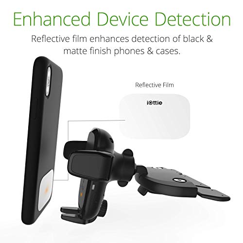 iOttie Auto Sense Qi Wireless Car Charger – Automatic Clamping Wireless Charging CD Slot & Air Vent Phone Mount Combo for iPhone, Samsung Galaxy, Google Pixel, Huawei, LG, and Other Smartphones - style: Air Vent + CD Slot