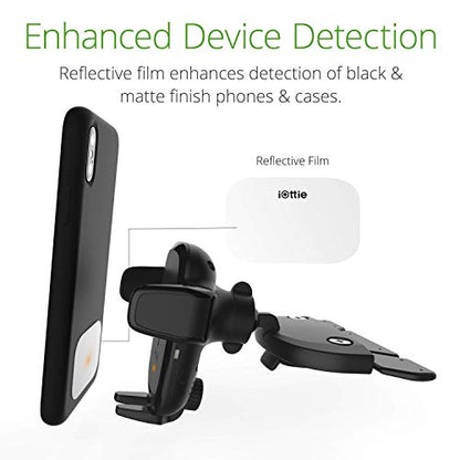 iOttie Auto Sense Qi Wireless Car Charger – Automatic Clamping Wireless Charging CD Slot & Air Vent Phone Mount Combo for iPhone, Samsung Galaxy, Google Pixel, Huawei, LG, and Other Smartphones - style: Air Vent + CD Slot