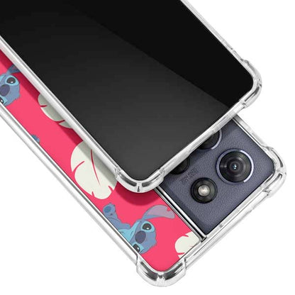 Skinit Clear Phone Case Compatible with Moto G Power 5G (2025) - Officially Licensed Disney Lilo and Stitch Character Pattern Design - color: Red - DISLNS01