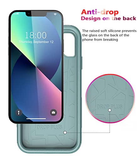 Diverbox for iPhone 13 Case [Shockproof] [Dropproof] [Dust-Proof],Heavy Duty Protection Phone Case Cover for Apple iPhone 13 (Pine Green) - color: 13-Pine Green