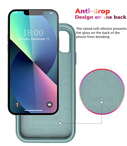 Diverbox for iPhone 13 Case [Shockproof] [Dropproof] [Dust-Proof],Heavy Duty Protection Phone Case Cover for Apple iPhone 13 (Pine Green) - color: 13-Pine Green