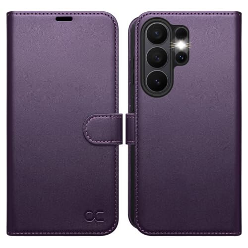 OCASE for Samsung Galaxy S26 Ultra Wallet Case, Card Holder, Dark Purple | RFID Blocking, Kickstand, Magnetic Closure, PU Leather Flip Folio, Shockproof TPU Shell, Protective Phone Cover (6.9") 2026 - color: Dark Purple, size: Samsung Galaxy S26 Ultra