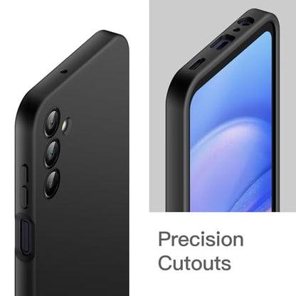 JETech Slim Case for Samsung Galaxy A15, Black | Soft TPU Design, Matte Finish, Shockproof Protection - color: Black, size: Galaxy A15