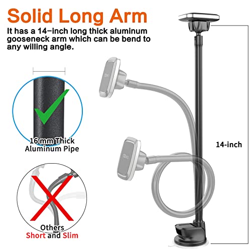 1Zero Magnetic Phone Car Mount 14-Inch Gooseneck Long Arm Extension - color: Magnetic Phone Mount