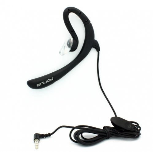 Premium Behind-The-Ear WIRED Hands-free Boom Headset MONO Headphone Single Earphone with Microphone for Virgin Mobile Kyocera Hydro Vibe, Virgin Mobile LG Rumor Touch LN510, Virgin Mobile LG Optimus Elite, Virgin Mobile LG Optimus F3, Virgin Mobile LG Opt