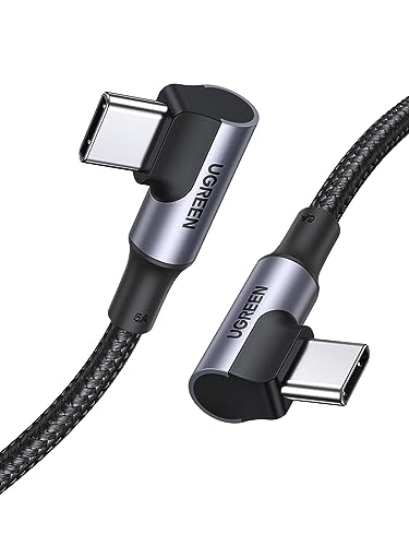 UGREEN 100W Right Angle USB C Cable, 90° Ends Fast Charging, 3.3ft - size: 3.3FT
