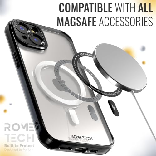 Rome Tech Clear Case Compatible with MagSafe for iPhone 13 Mini 5.4" (2021) - Slim and Rugged Fit Thin Shockproof Case Compatible with Magsafe Devices - Clarity - style: iPhone 13 Mini