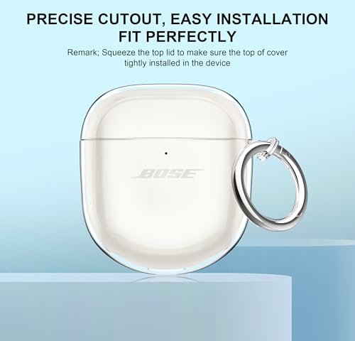 Aircawin for Bose QuietComfort Earbuds II/QuietComfort Ultra 1/2 Case Clear - color: Transparent