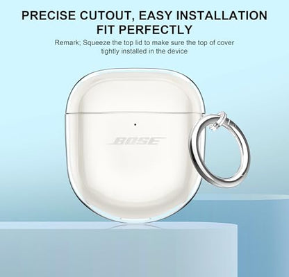 Aircawin for Bose QuietComfort Earbuds II/QuietComfort Ultra 1/2 Case Clear - color: Transparent