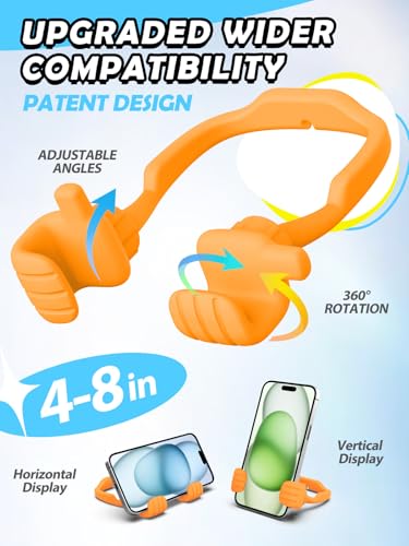 Stocking Stuffers for Teen Girls Women Cell Phone Holder Gift for Christmas - color: Orange Yellow