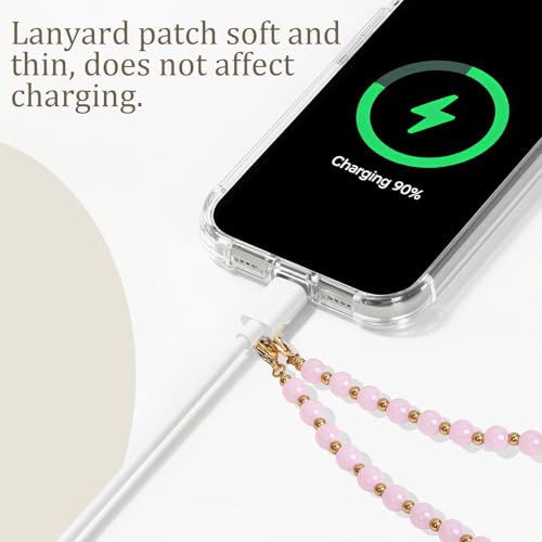 Phone Charm Detachable Metal Cellphone Wrist Strap for Women Girls, Cell Phone Lanyard - color: Cc-light Pink