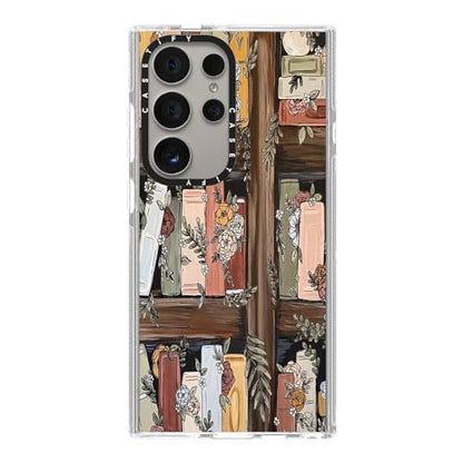 CASETiFY for Galaxy S24 Ultra Case - Impact Clear | Not Yellowing | 6.6 ft. Drop Protection | Bookshelf Garden by KT's Canvases | Clear - color: Bookshelf Garden by KT's Canvases, size: Galaxy S24 Ultra