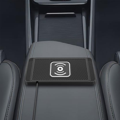 Wireless Car Charger Pad for Honda Pilot 4th Gen 2023 2024 2025 2026 15W Wireless Charging Mat Non-Slip Silicone Phone Charger DIY Trim-to-Fit Accessories,USB-C - color: USB-C