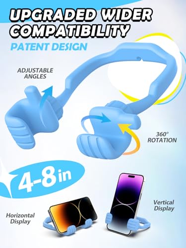 Stocking Stuffers for Teen Boys Girls Kids Christmas Thumbs Up Phone Holder - color: Macaron Blue