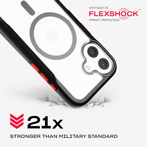 Tech21 EvoPro for iPhone 16 - Compatible with MagSafe - Impact Protection Case 21x Military Standard Tested - in Clear/Black - color: Clear/Black, size: iPhone 16