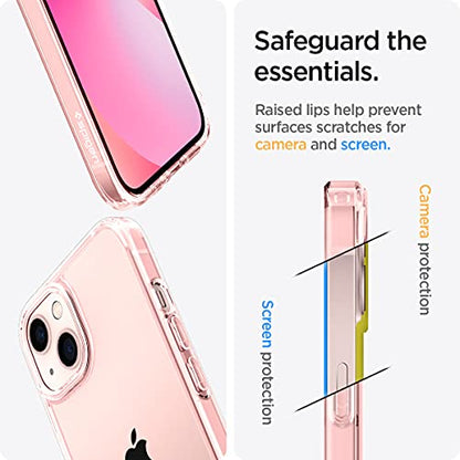 Spigen for iPhone 13 Mini Case, Ultra Hybrid [No Magnet Ring][Anti-Yellowing] - Rose Crystal - color: Rose Crystal, size: iPhone 13 Mini