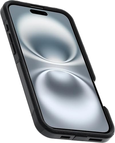 OtterBox iPhone 16 Plus – Commuter Series Slim MagSafe Case - Black | 3X Military Drop Protection - Dual-Layer Design - Pocket-Friendly - Raised Edges - Port Covers - Non-Retail Packaging - color: Black