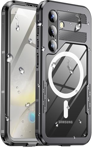 for Samsung Galaxy S24+ Plus Waterproof Case, [Fit for Magsafe] [IP68 Water Proof] [Built-in Screen Protector], Magnetic Heavy Duty Military Grade Rugged Phone Case for S 24+ Plus 6.7", Black - color: Black, size: Samsung Galaxy S24 Plus