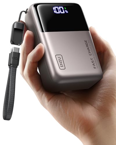 INIU Laptop Power Bank, Smallest 25000mAh 100W Fast Charging Battery Pack - color: Metallic Coffee