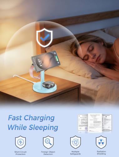Aeinidi Super Fast Strong Magnetic Wireless Charger for Samsung - color: SkyBlue, size: 15W