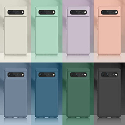 Silicone Phone Case Compatible with Google Pixel 6, Soft Protective Smart Phone Case for Women Men, Durable Anti-Scratch Shockproof Phone Cover Pink - color: Pink