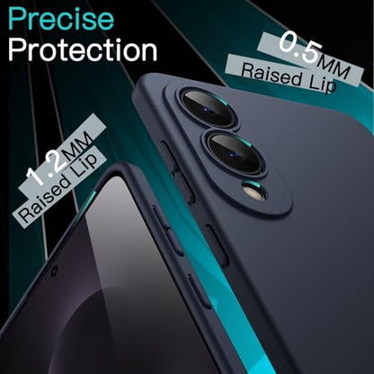 JETech Slim Case for Samsung Galaxy S25 Edge, Dark Blue | Camera Lens Protection, Soft TPU Design, Matte Finish, Shockproof Protection - color: Dark Blue, size: Galaxy S25 Edge