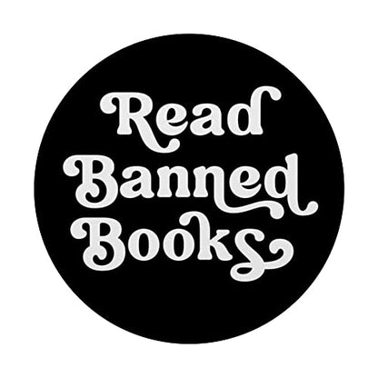 Read Banned Books Retro Lettering PopSockets Swappable PopGrip