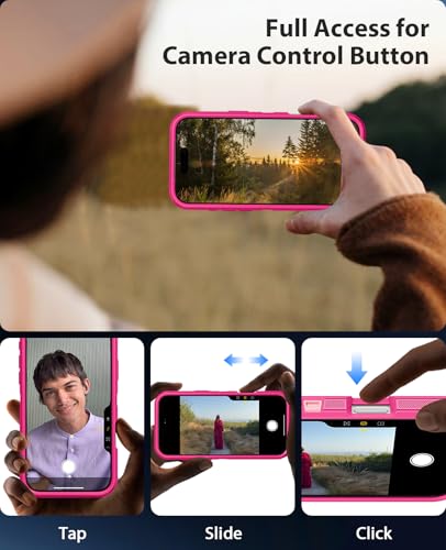 Jelanry for iPhone 17 Pro Max Heavy Duty Tough & Shockproof Phone Case Pink | Anti-Dust Port & Crossbody Strap Holes Design, Tough Protection Back Cover Cases For Outdoor Travel Commute Rugged Daily Use