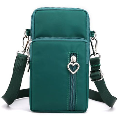 Small Crossbody Bag for Women - Mini Phone Purses with Crossbody Strap and Wallet - Nylon Arm Bag - color: A-green