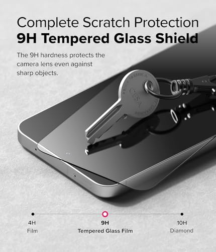 Ringke for Samsung Galaxy S24 FE Screen Protector [Easy Slide, 2 Pack] | Easy Installation with Alignment Tool, Case Friendly Premium 9H Hardness Tempered Glass - size: Galaxy S24 FE