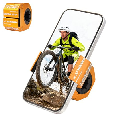 Bike Handlebar Mounts for 4.5-7.6 Phones (Gold) - color: Gold