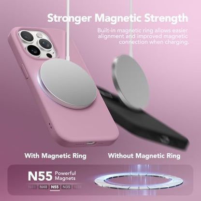 GONEZ Magnetic for iPhone 15 Pro Max Case, Silicone Cover Blackcurrant - color: Blackcurrant, size: Iphone 15 Pro Max