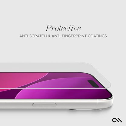 Case-Mate iPhone 17 Screen Protector with Installation Tray - Clear | [Pack of 3] Durable & Anti-Scratch Tempered Glass with Touch Sensitivity - Ultra High Clarity, Case-Friendly & Easy to Apply - size: iPhone 17