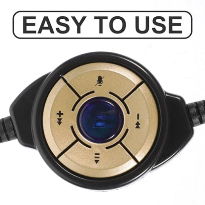 BESPORTBLE Single Ear Telephone Headset with Mic, Wired Gaming Headphone