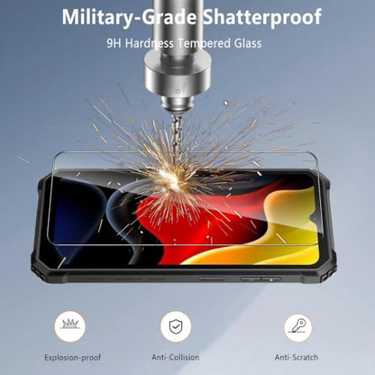 3 Pack for Blackview BV4800 SE Screen Protector Tempered Glass, Military Grade Shatterproof, 9H Hardness, Fingerprint Unlock, Bubble Free, AUUYYA Anti Scratch Protection Film for Blackview BV4800 SE, Case Friendly - size: Blackview BV4800 SE