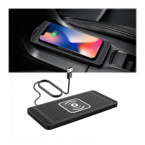 Wireless Car Charger Pad for Lexus is IS300 2017 2018 2019 2020 15W Wireless Charging Mat Non-Slip Silicone Phone Charger DIY Trim-to-Fit Accessories,USB - color: USB