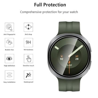 6-Pack Tempered Glass for Samsung Galaxy Watch 9 40mm Watch Screen Protector, 9H Hardness HD Clear Anti-Scratch Tempered Glass Protection Film for Galaxy Watch9 40mm, Bubble Free Anti Scratch - size: Galaxy Watch 9 40mm